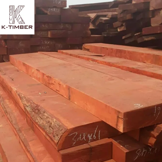 Mussivi Kiaat Dimensional Lumber Africa Wood Hardwood Flooring Block Board Wooden Solid Hardwood Lumber Wood For Construction