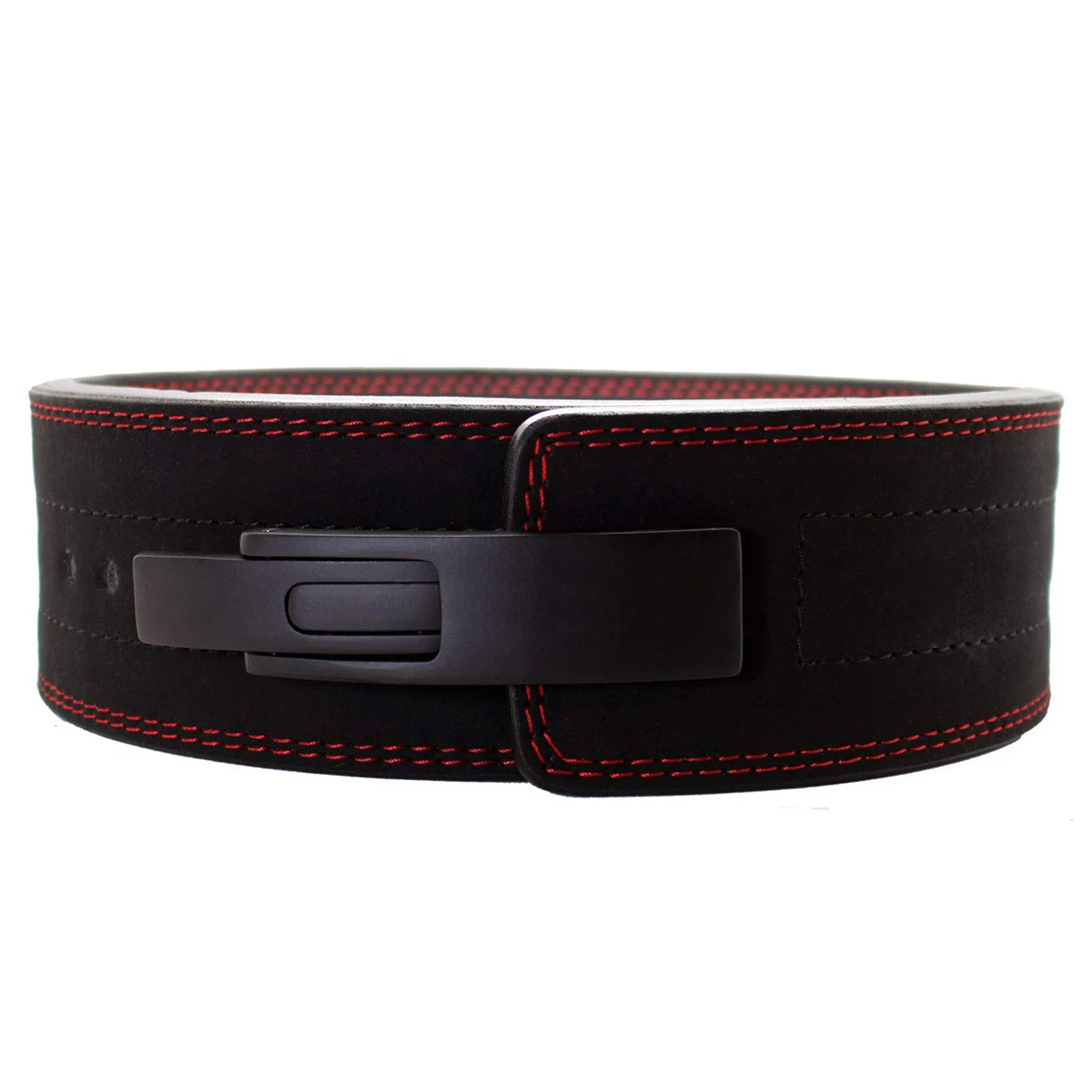 Professional buckle lever type workout fitness safety training back gym powerlifting weight lifting belt