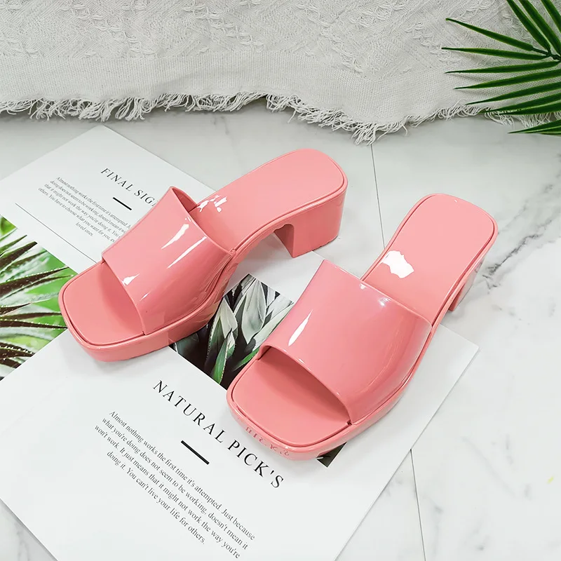 Wholesale candy color womens summer jelly slipper cute home slipper custom slippers