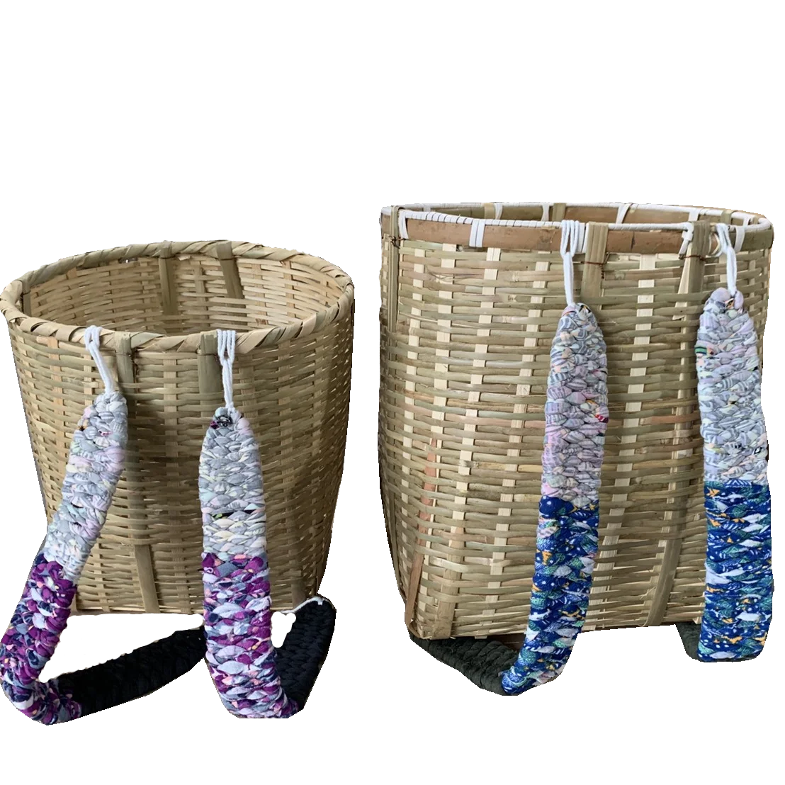 Back bamboo handmade basket  with sling back to buy food storage fruit for farm with Japan standard 2022 wholesale