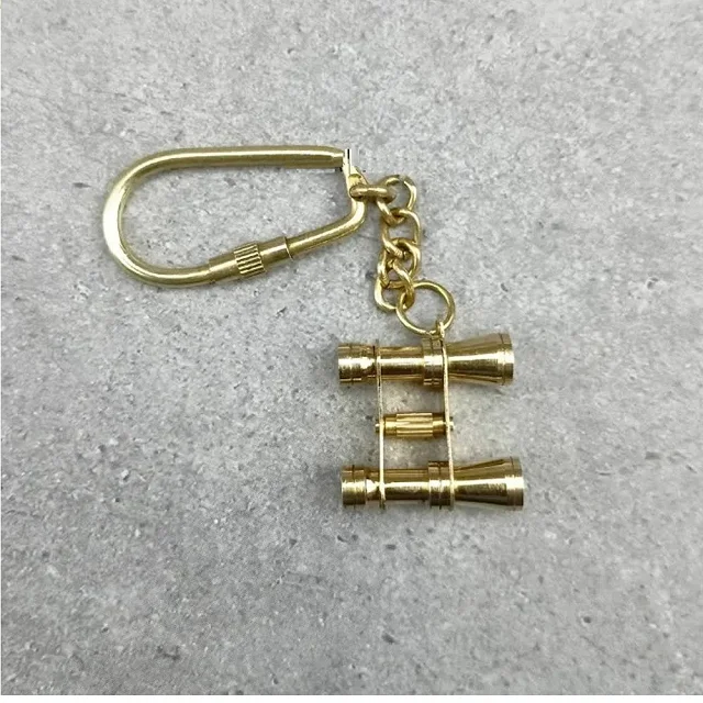 Handcrafted Brass Binocular Key chain ANTIQUE BRASS METAL GIFT