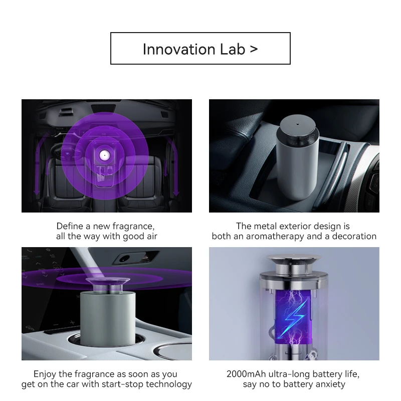 10ml Aluminum Waterless Diffuser Essential Oil Car Perfume Diffuser Aroma Diffusers for Car