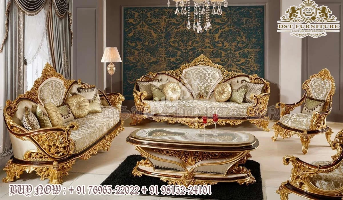 Modern Chesterfield Leather Sofa Set for Home Brown European Living Room Furniture European 7 Seater Sofa Set in Teak wood