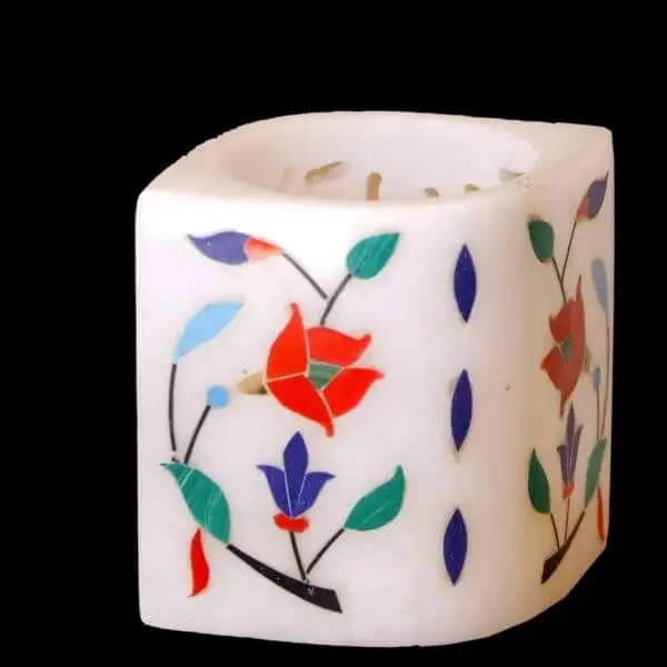 handcrafted  customized  colorful  wooden bone inlay pen holder for gift and craft offices home restaurants school