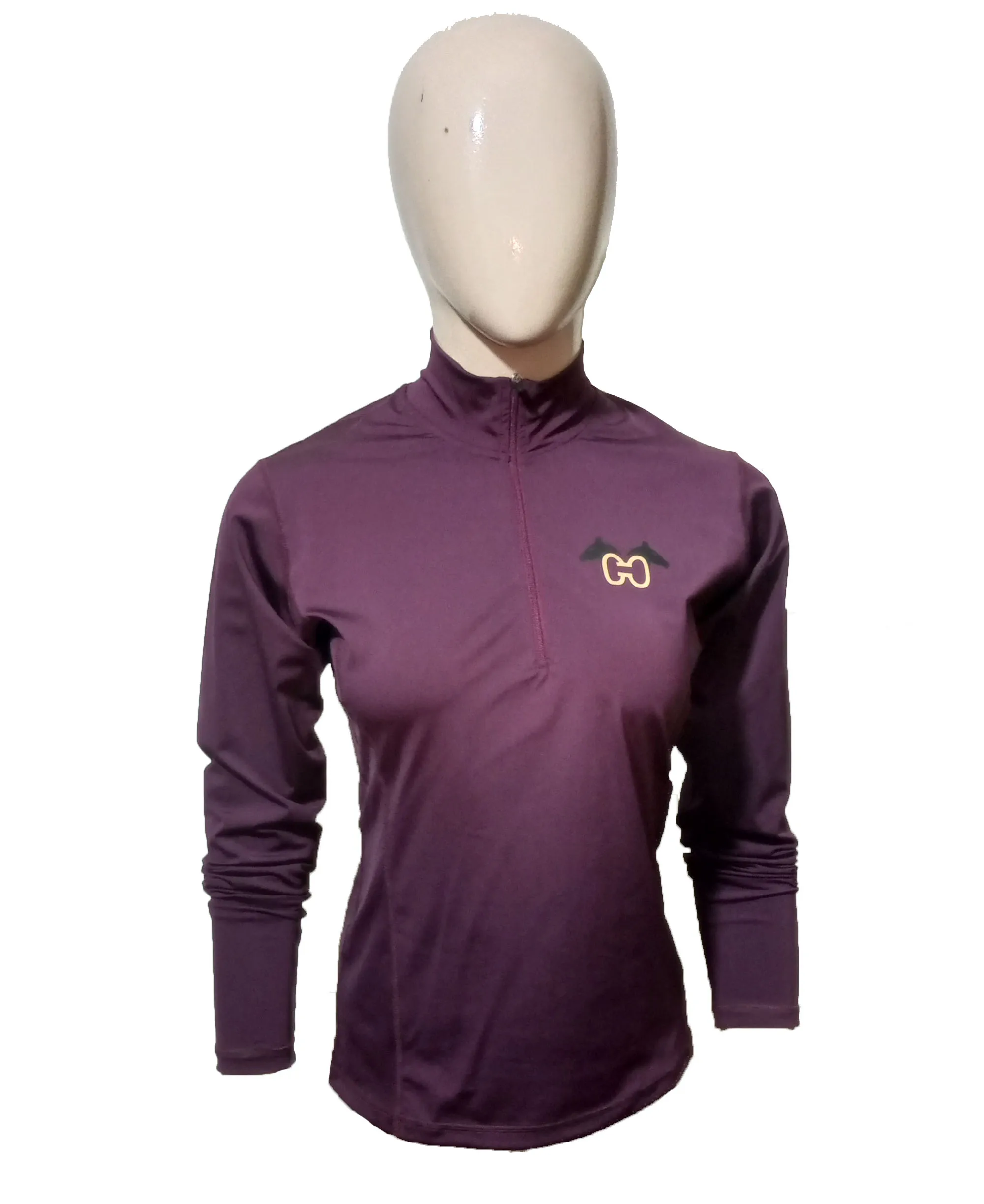 Equestrian Sun Shirt for Women -Ladies Long Sleeve Horseback Riding Base Layer Shirt - English and Dressage Horse Riders Gift