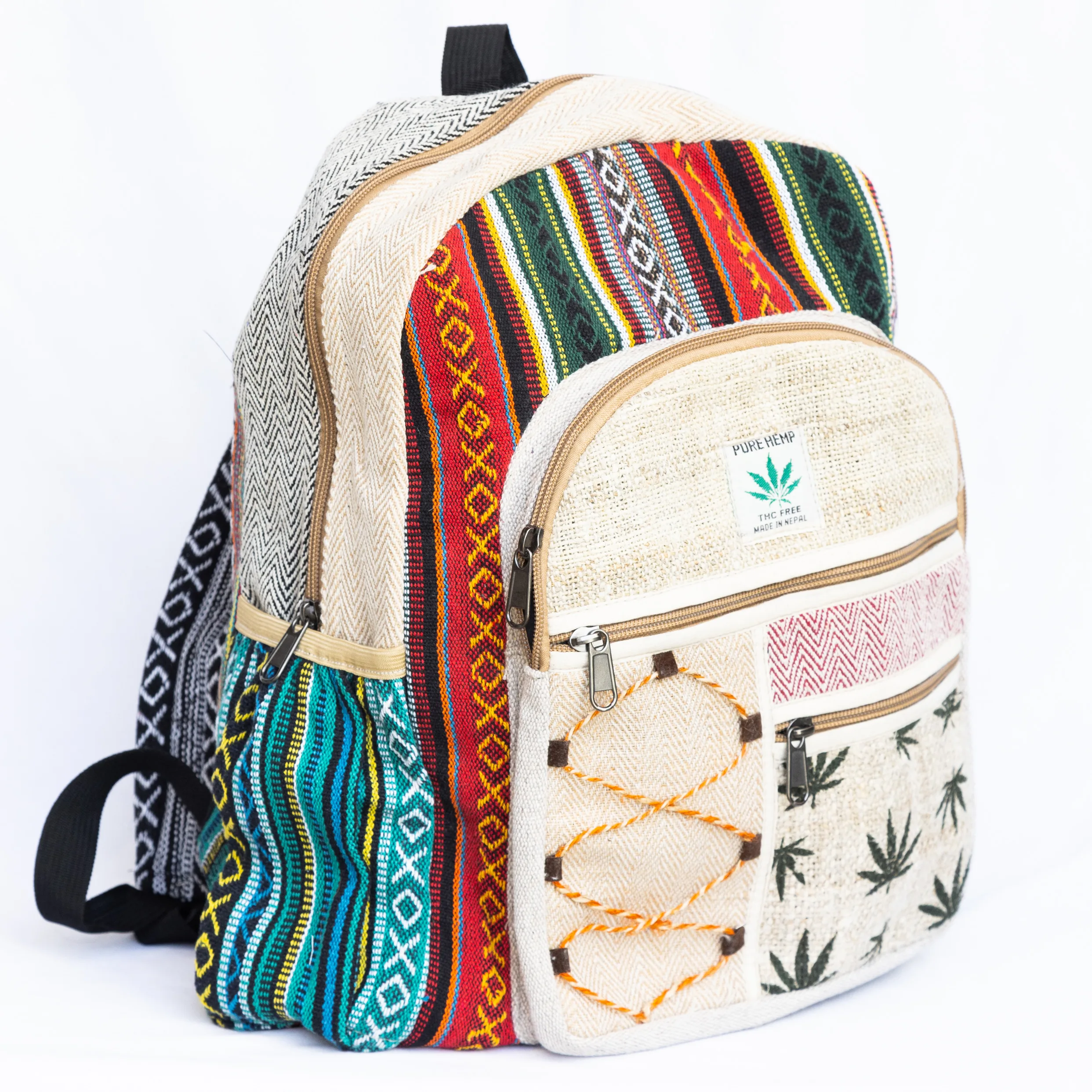 Small Eco Friendly Natural Organic Hemp Bag  Handmade Shoulder Bag with Sustainable Charm
