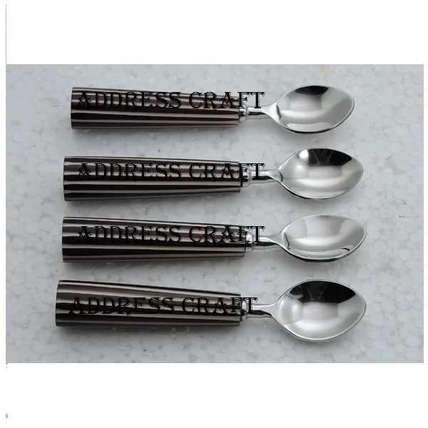 Factory Price18/8 Stainless Steel And Resin Handle Cutlery Spoon Sets Home And kitchenware Use Spoon Set Customised New Style