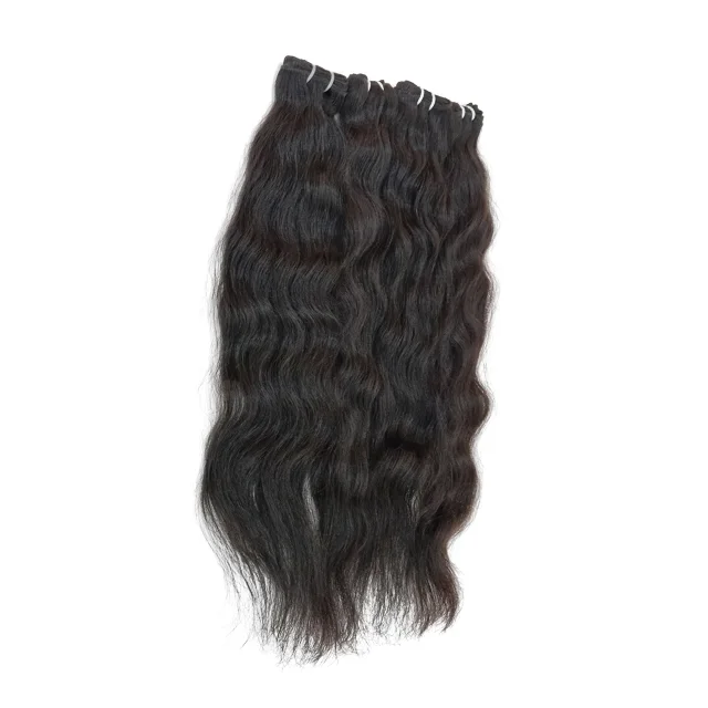Buy High Quality Wavy Human hair Bundles with Natural Unprocessed Human Hair Wig For Women Hair Uses By Exporters