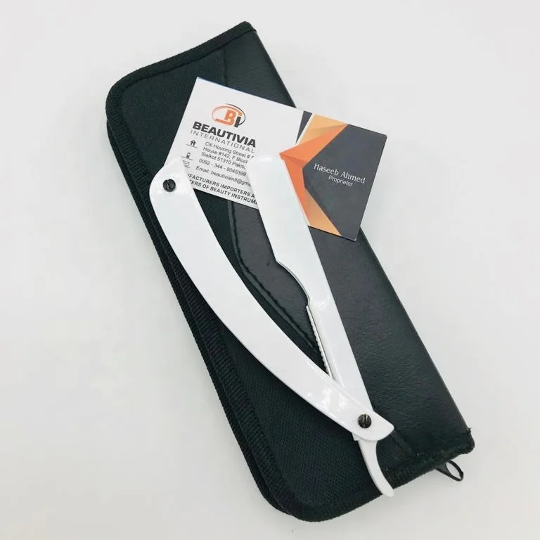 Stainless steel White Turkish razor / Turkish Shavette / Turkish Cut Throat Straight Razor