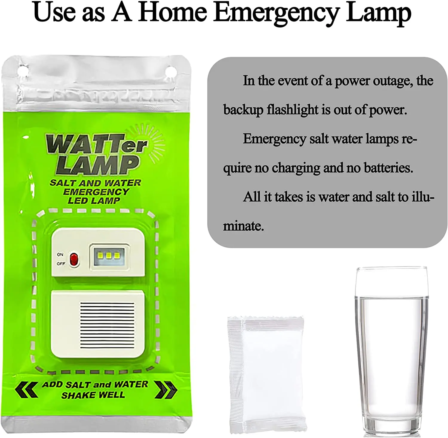Latest Waterproof Outdoor Emergency Night Brine LED light Camping Lantern Salt Water Bag Lamp