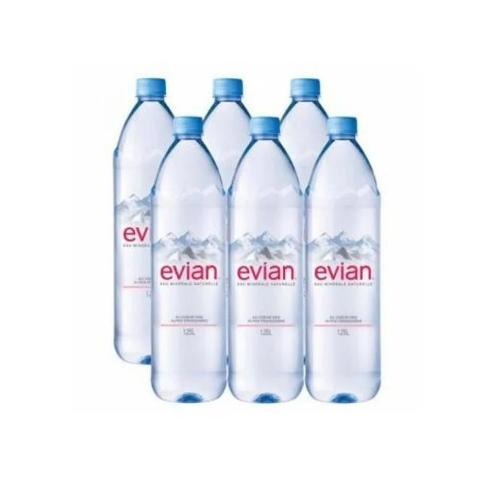 350ml 500ml 750ml High end champagne soft drinks french evian mineral water glass bottle