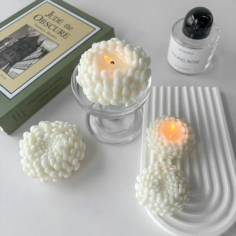 3D big size chrysanthemum Flower Jewelry Handmade Silicone Mold for Resin Candle Making Molds Craft Supplies