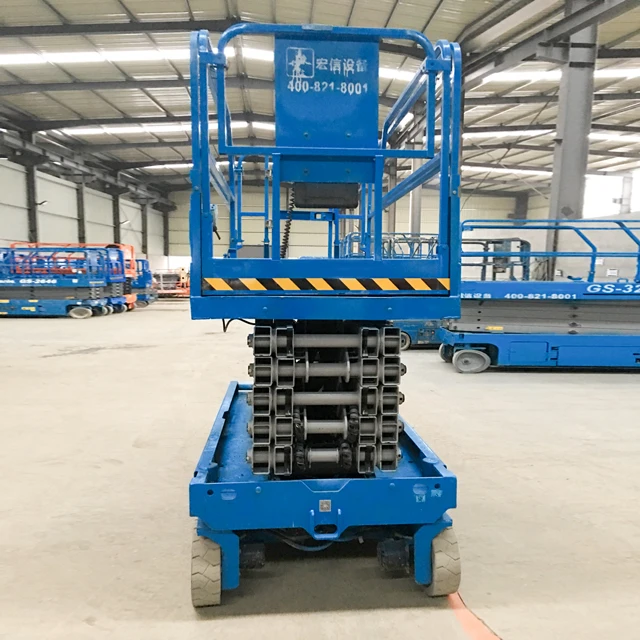 GS4047 13,7 м электрический ножничный подъемник, строительные съемные ножничные подъемные рабочие подъемники с CE