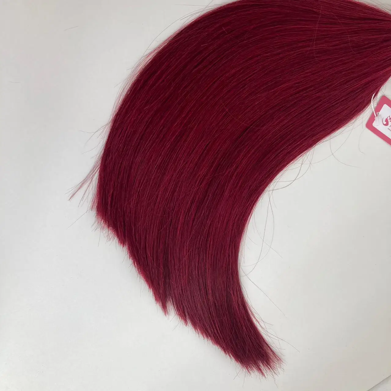 No Shedding And Tangle Double Drawn Straight V Tips Human Hair Extensions Remy Human Hair Extension Dark Red