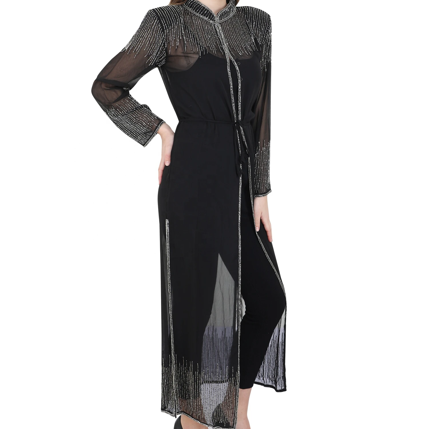 New CARDIGAN SHRUG KAFTAN COAT ABAYA Party Wear Style Woman ABAYA OEM Service Adults Middle East Georgette Open Abaya best price
