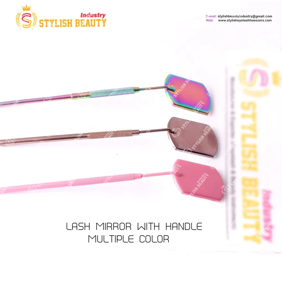 Factory direct grafting eyelash inspection mirror Features Personalized Type Cosmetic Mirror Finishing Silver