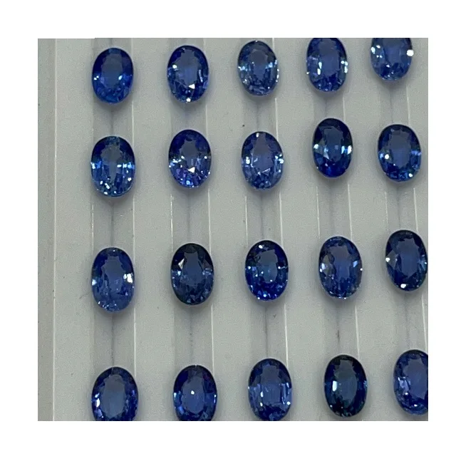 100 % Natural Blue Sapphire Stone Oval Shape Calibrated Wholesale Multi Flashy Loose Gemstone Making For Jewelry