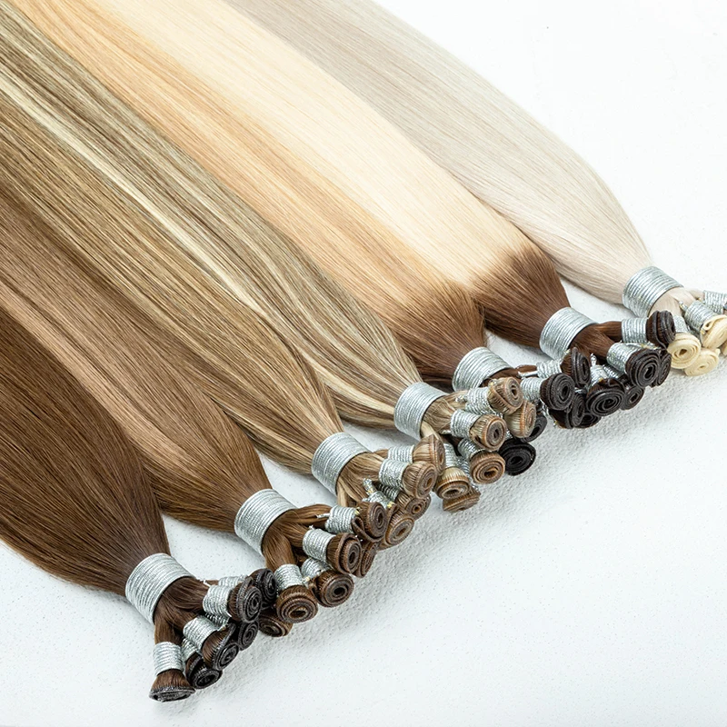 LeShine New Arrival Handtied Wefts Double Drawn No Return Human Hair Extension Genius Hair Weft Brazilian Hair