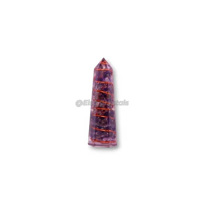 Exclusive 7-Chakra Orgone Tower Crystal Wand Ethically Sourced Feng Shui Gemstone Energy Healing Stone Metaphysical Crystals