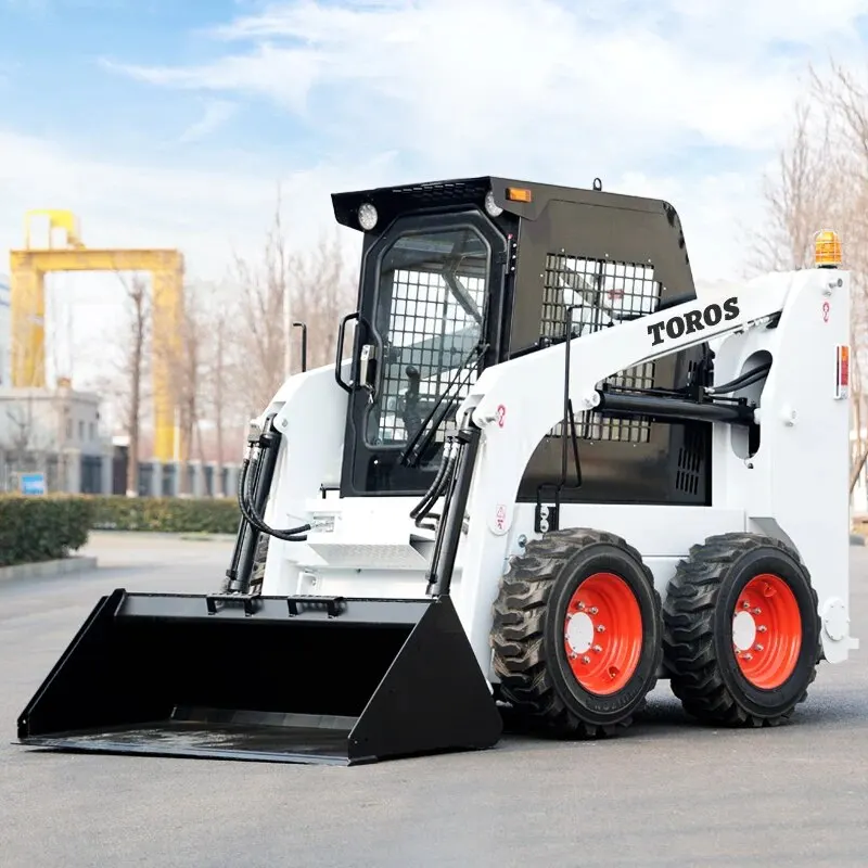 Mini Skid Steer Loader S300 S450 Wheel Small Skid Steer Loader with Bucket Attachment