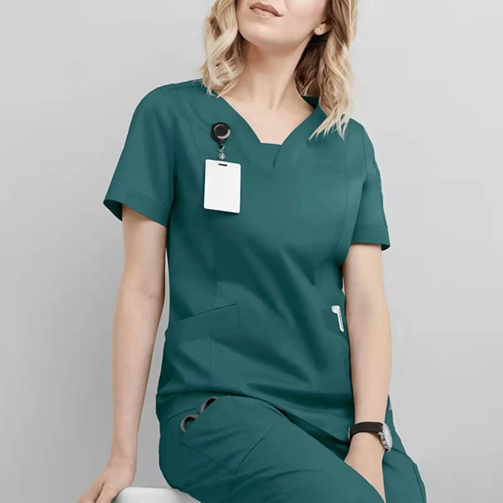 New Style Manufactory Design Women Medical Scrub Uniform Sets Fashion Scrubs Uniforms Sets Scrub Set Women