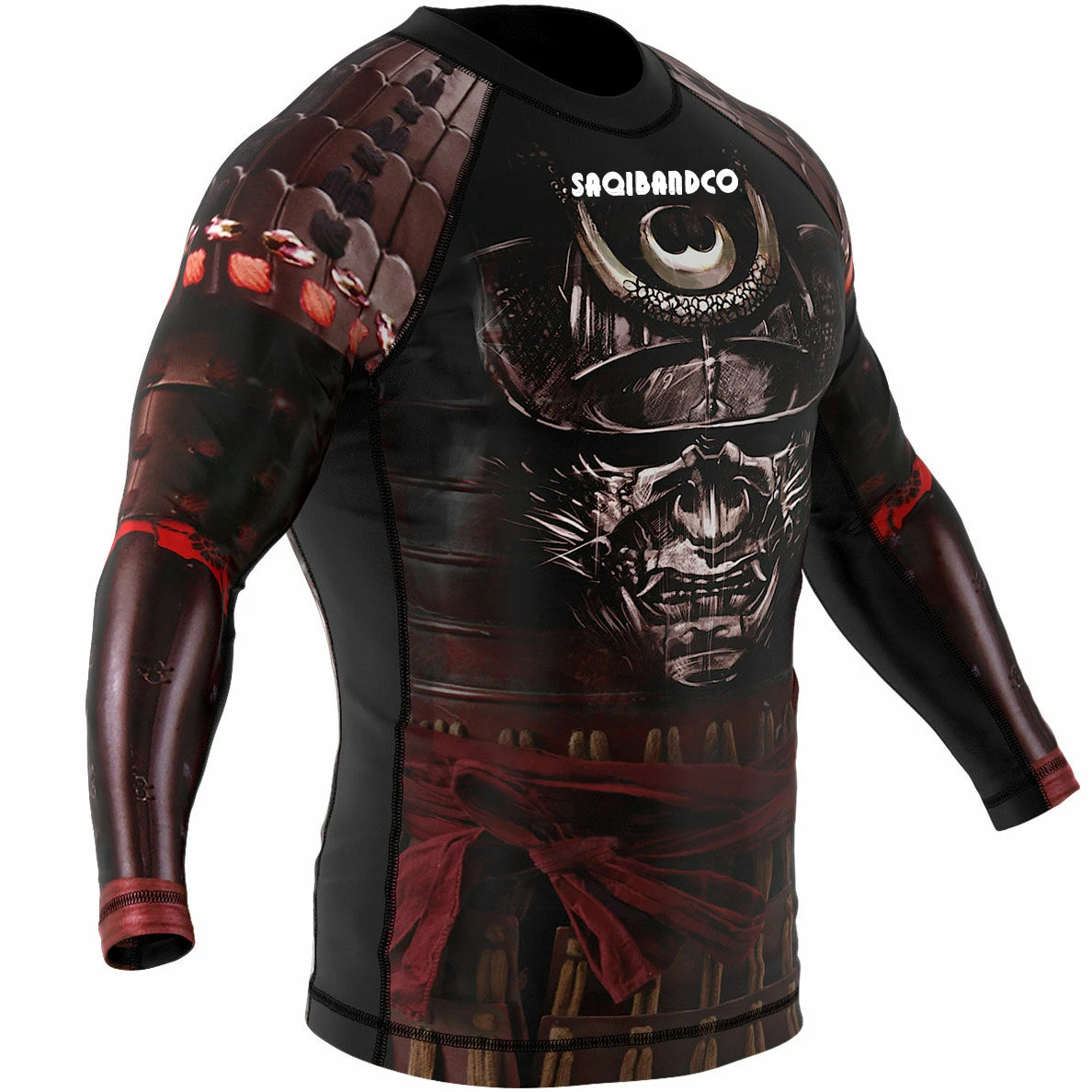 Sportswear 100% polyester man custom sublimation printed long sleeve mma bjj rashguard