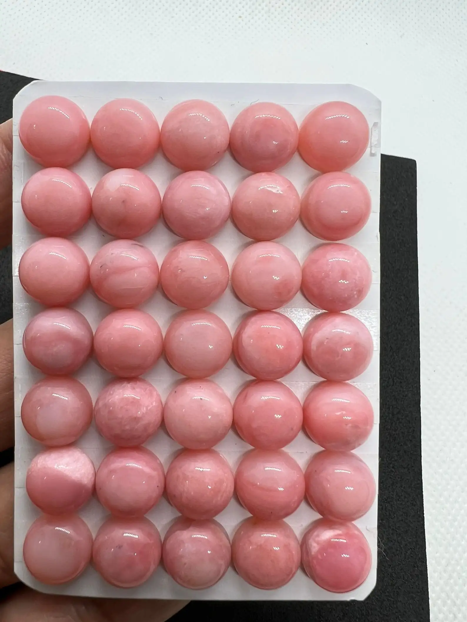 Shiny Natural Strawberry Cabochons Rose Quartz Gemstone 10 Pieces Lot For Making Jewelry Rose Quartz Rose At Best Price