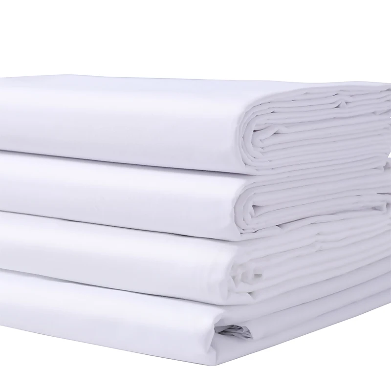 300 Thread Count 100% Cotton White Percale Fabric For 5 Star Hotel Bedding