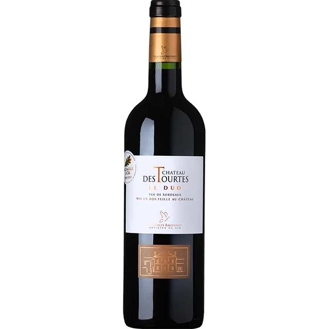 L Duo Red Chateau des Tourtes Премиум французское вино Бордо 75cl высокое качество Мерло Каберне Совиньон сухой и сладкий вкус