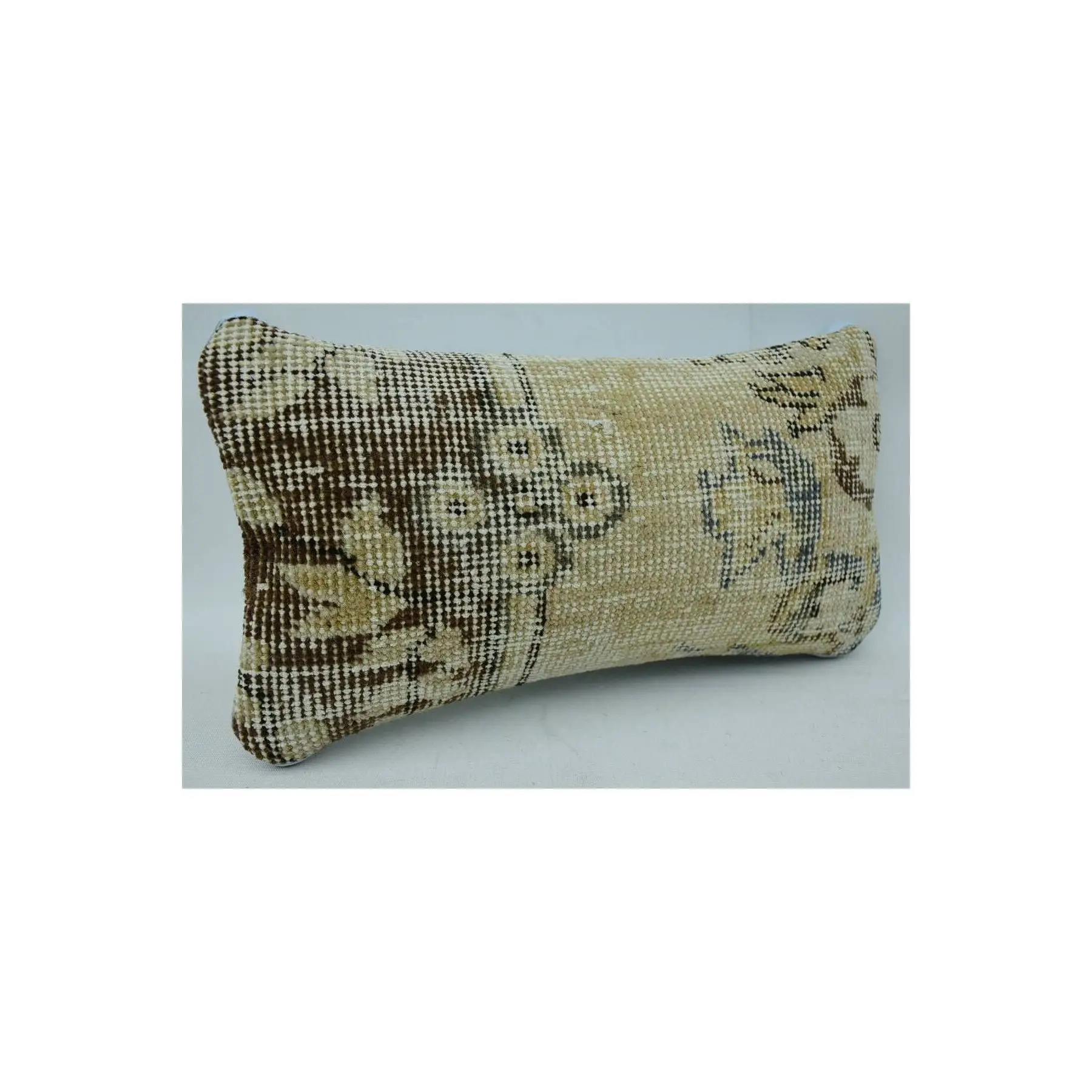 Pillow, Sofa Cushion, Turkish Kilim Cushion, Waist Pillow, Cushion Cover, 20 X 40 Cm Beige Pillow