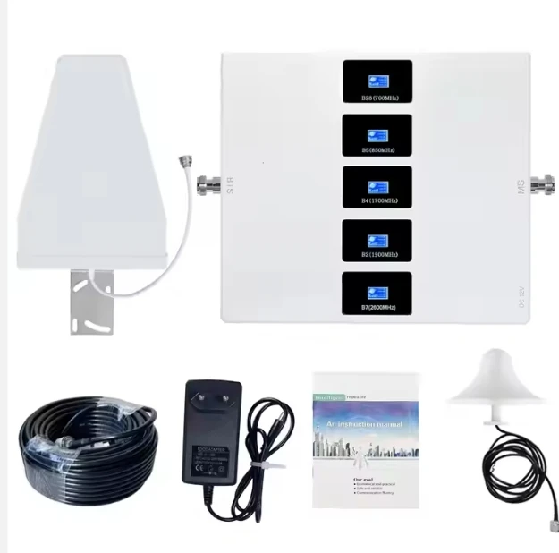 5-band B28700 850 1900 1700 2600MHz signal booster mobile network booster 4G mobile phone signal repeater