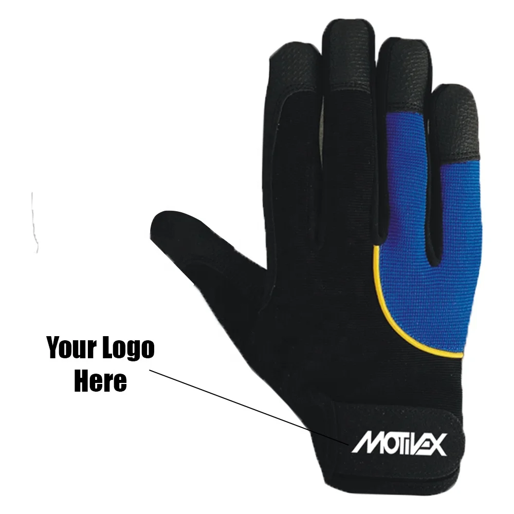 Custom Mechanic Work Gloves Anti-Slip Mechanical Gloves Extreme Grip Reinforced Performance Rigger Hand Mechanics Gloves