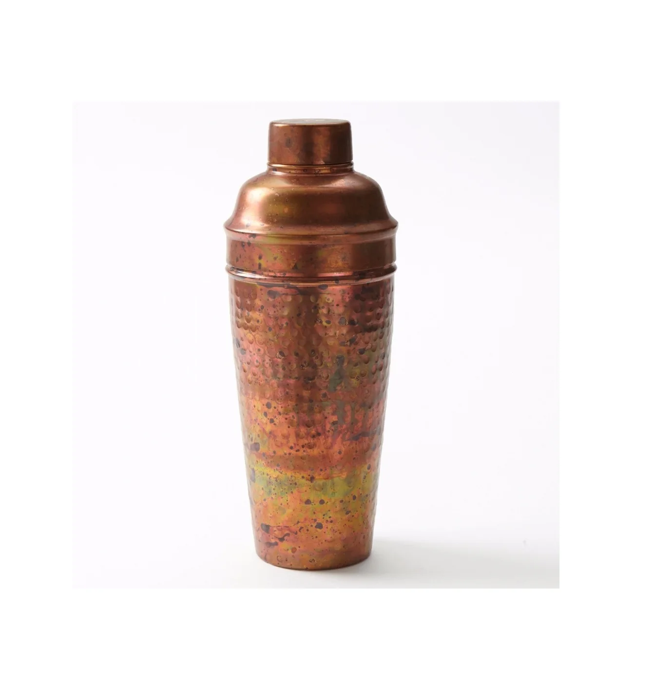 Fancy Bar Tools Copper Finished Steel Cocktail Shaker SS Unique Design Handmade Drink Mixing Cocktail Shaker Set