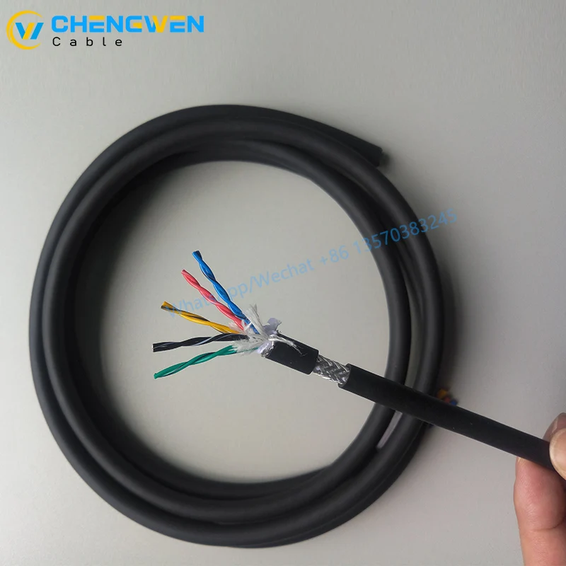 YP506  2/3/4/6/7/8/9/10/11P TRvvsp Shielded Multi Pair Cable Copper Communication Signal TPU Cable for drag chain oil resistant