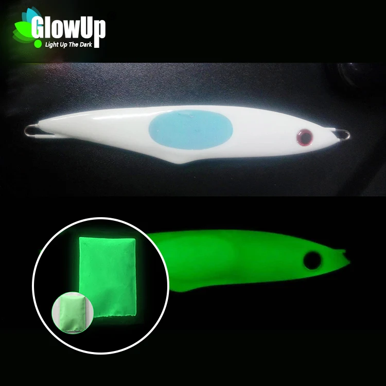 Тонкий блестящий желтый прозрачный светящийся в темноте порошок пигмент от производителя