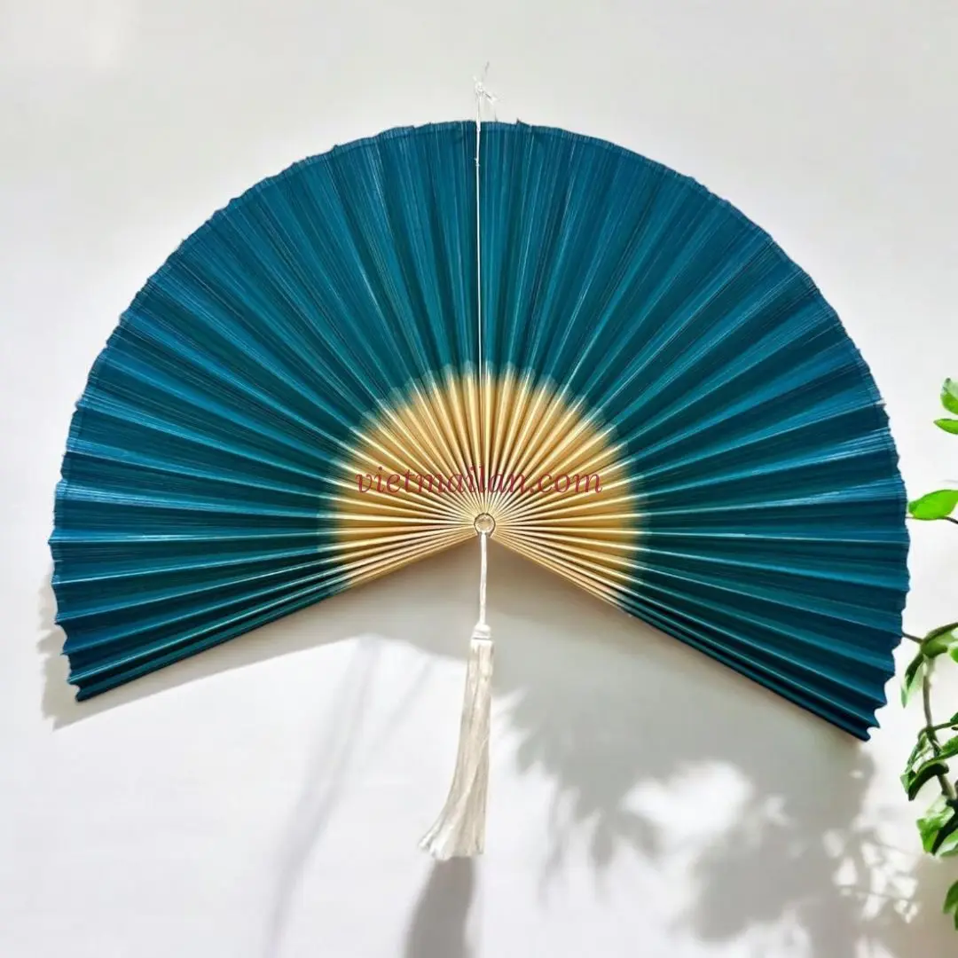 New Designs Bamboo Decorative Fans, Handcrafted Bamboo Fan, Boho Bamboo Wall Decor, Artisan Bamboo Fan Decor