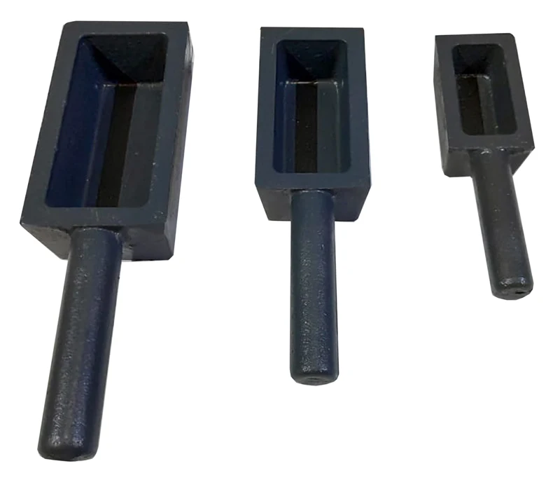 Ingot Mould Open Size:- 25 X 30 65 Approx. 500 Gm Silver Capacity. Total Casting Weight 700 Gm.