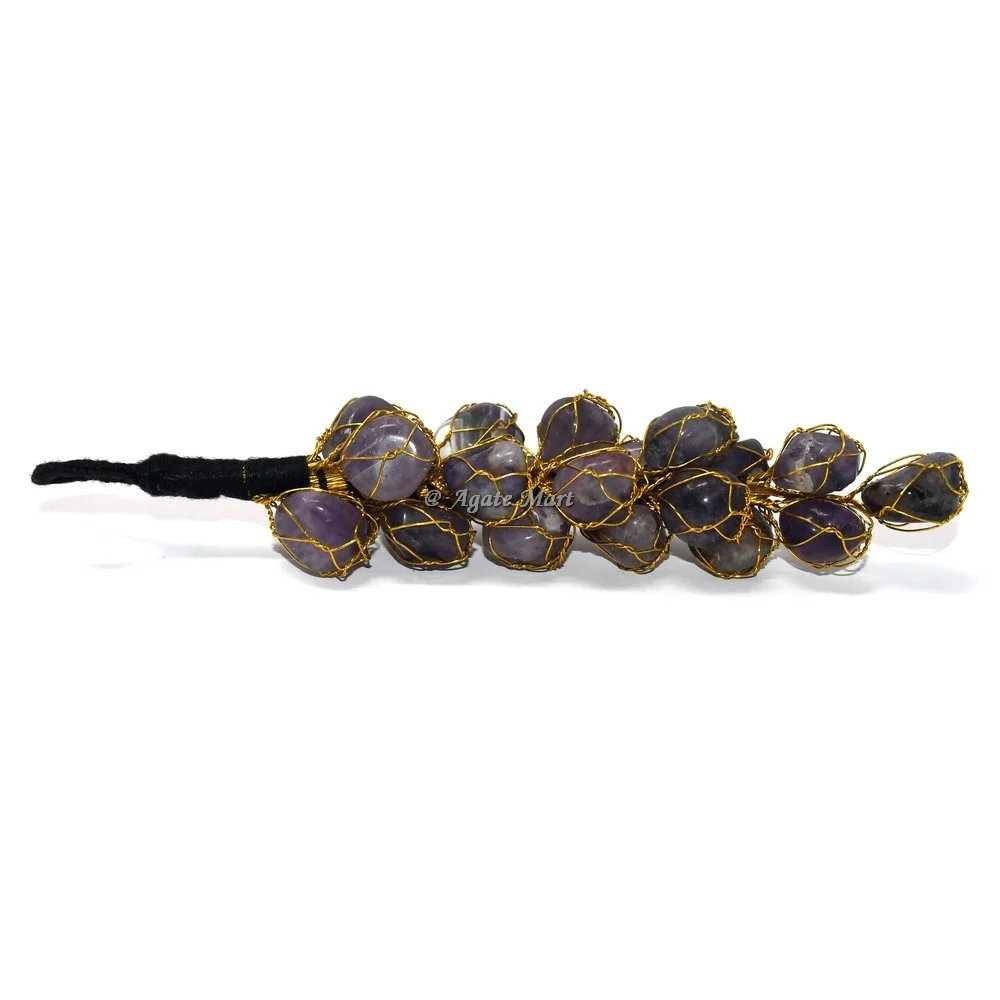 Wholesale Gifts and Crafts Car home decor hanging Semi-Precious Stone Crafts Healing Crystals Assorted Stones Wall Hanging