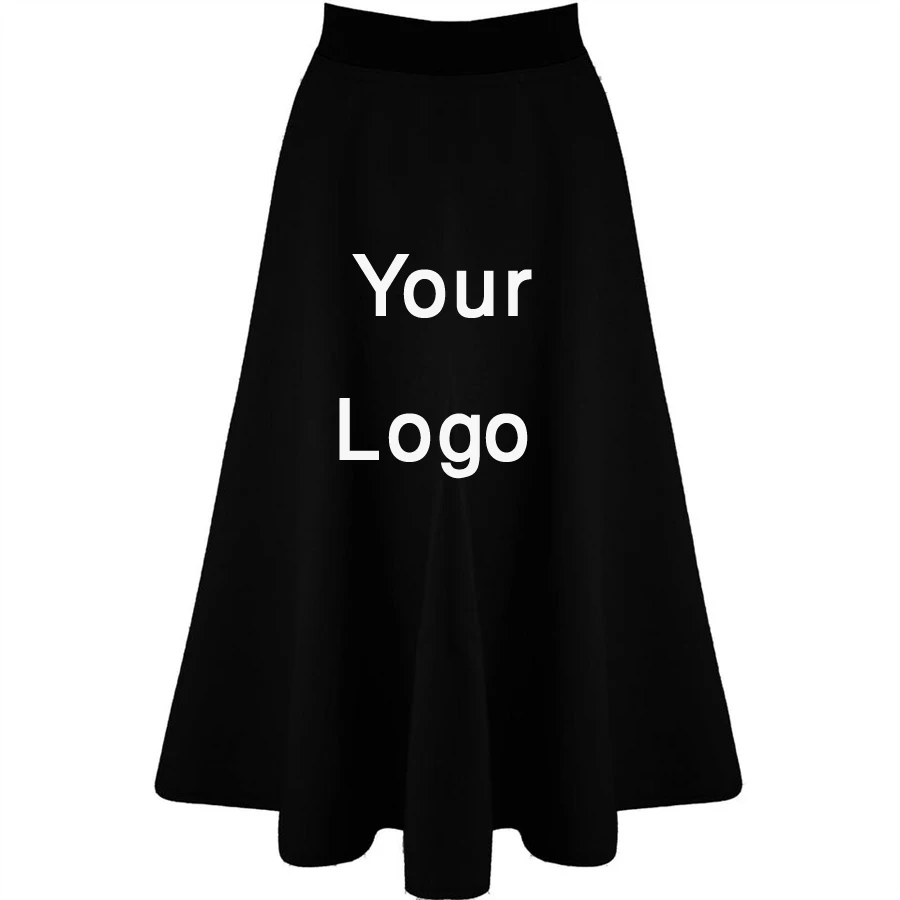 Wholesale custom long 100%cotton skirt for women casual spot pleated for girl long length lady linen skirt pleated from BD