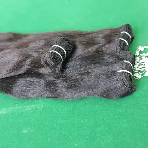 Raw hair Temple Indian Straight Cuticle Hair Weave Bundles , Brazilian Virgin Long 40 Inch Indian Human Hair