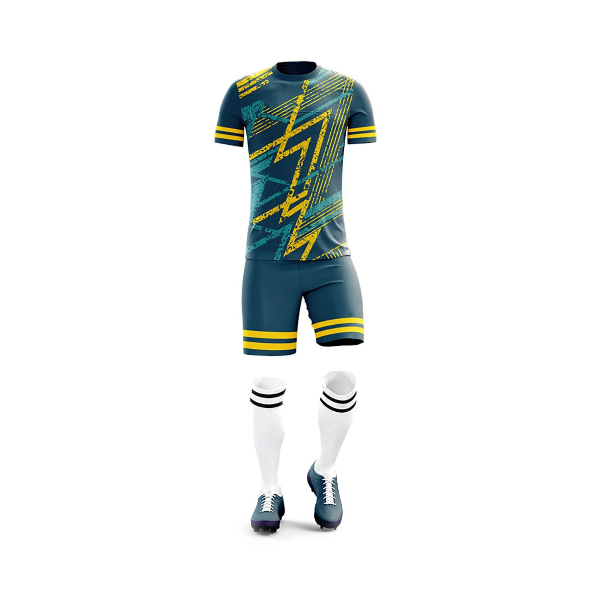 Direct Factory Supply Full Sublimation Printing Soccer Jerseys Club Team Football Training Uniform Suit Soccer Uniform For Men
