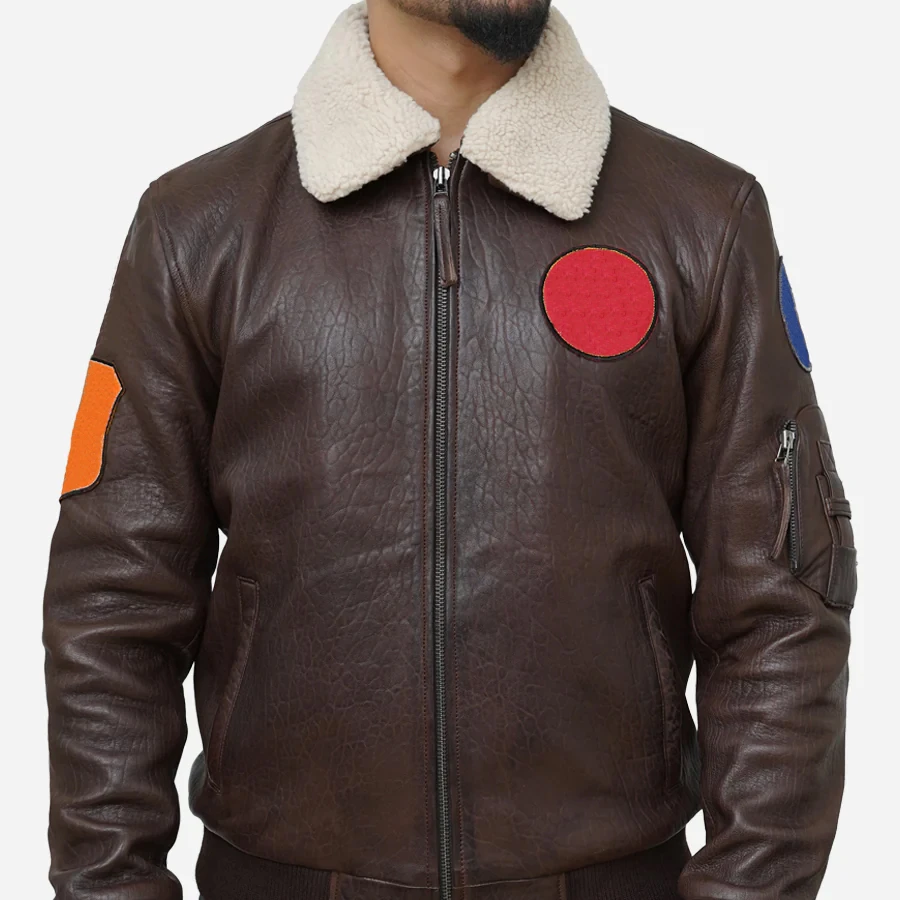 Мужская 2024 кожаная куртка на молнии