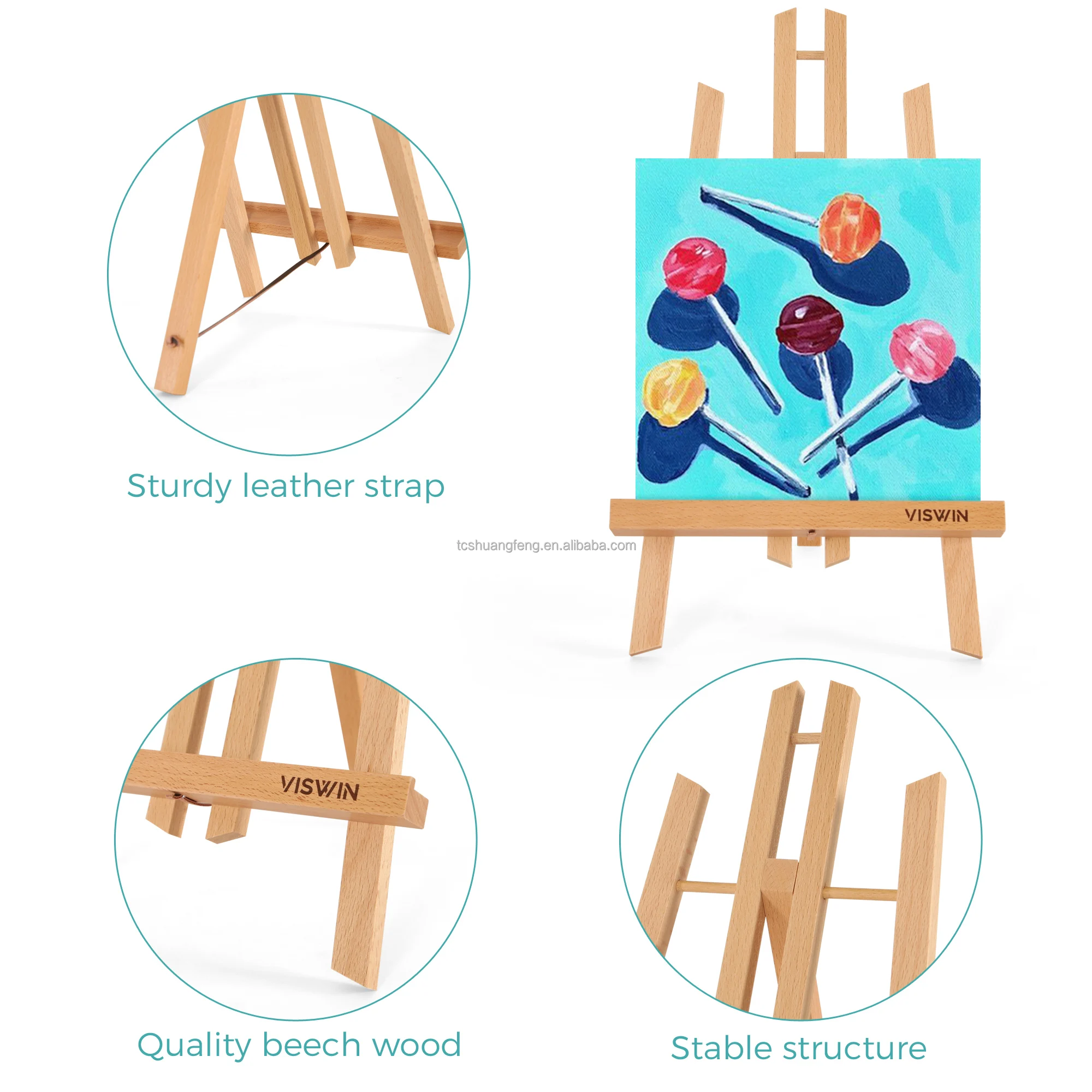 High Quality Desk Mini  Easel Stand Display Wood Triangle Easel for Sale