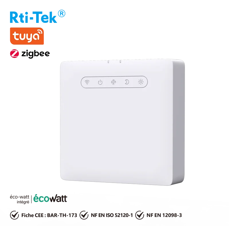 Стандартный пилотный модуль EN 12098-3 Eco-watt сборка Zigbee TUYA термостат Fil Pilote контроллер нагрева для электрического радиатора