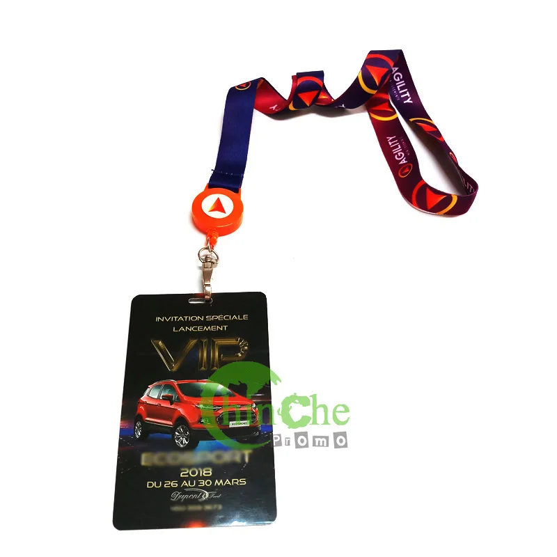 Custom PVC Plastic Laminates backstage Pass for live-event credential with lanyard