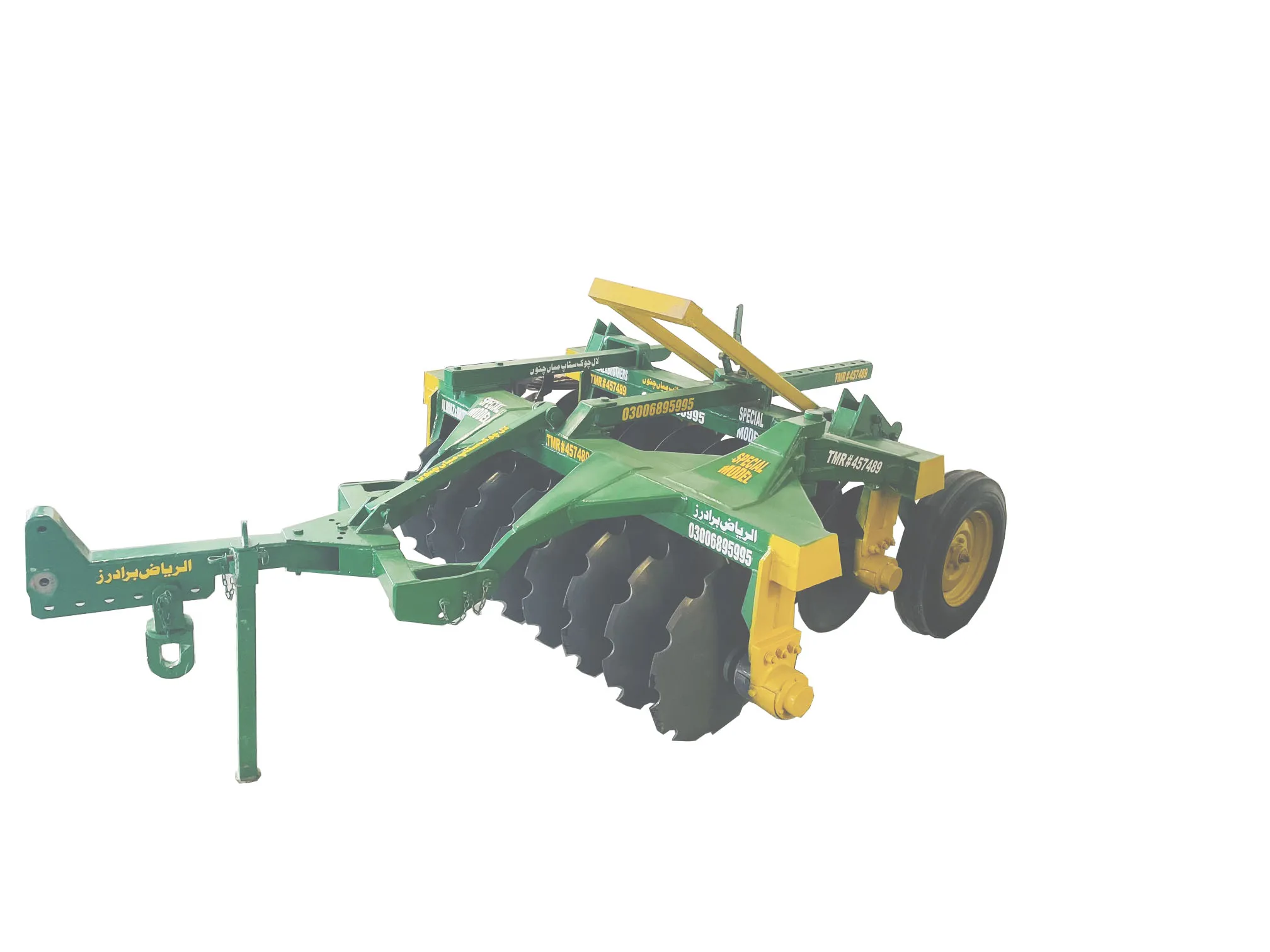 Direct Export Price Disk Harrow and plough Tractor 3 linked Rotary Blades 16 Disks with Tyre and Imported Bearings