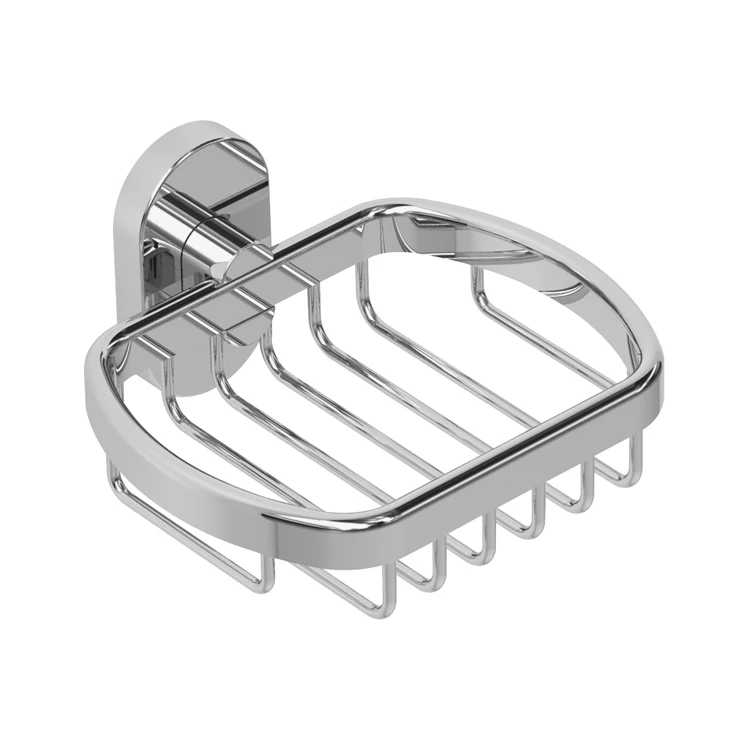 Bathroom Brass Square Soap Basket Wall Mounted Soap Dish Holder