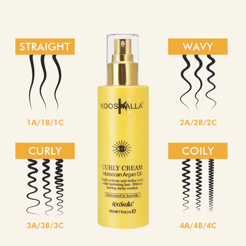Private Label Organic Argan Oil Curl Defining Curls Enhancers Curling Cream For Natural Hair Curls Coils And Waves