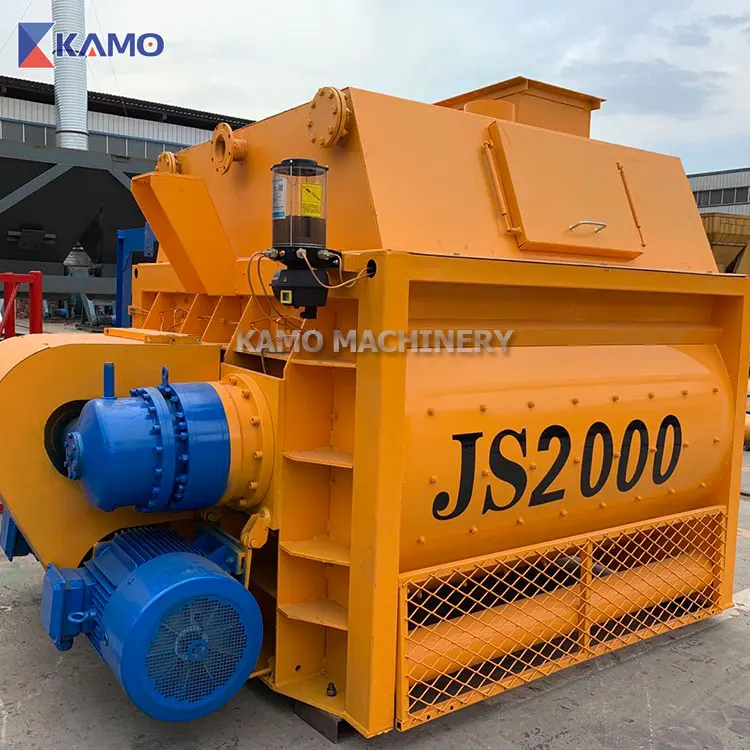 HZS120 Belt Conveying Concrete Batching Plant Special JS2000 Concrete Mixer With 2000L Output Concrete