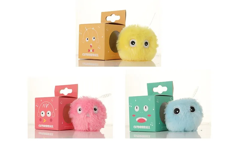 Wholesale Funny Automatic Sound By Touch Plush Cat Catnip Toy Gravity Calling Interactive Cat Toy Ball